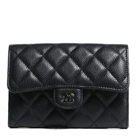 chanel black wallet